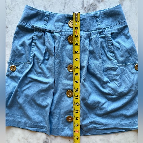 Cooperative Urban Outfitters blue skirt with gold buttons and pockets. Size M - Picture 3 of 5